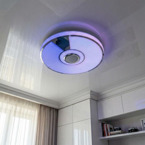 Смарт светильник потолочный с Bluetooth Diasha 80W до 18 м² цвет Белый DB-8309/500RGB+MP3