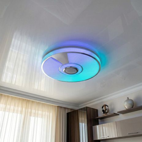 Люстра музыкальная RGB с пультом Diasha 80W до 18 м² цвет Белый DB-8309/500RGB+MP3+TUYA