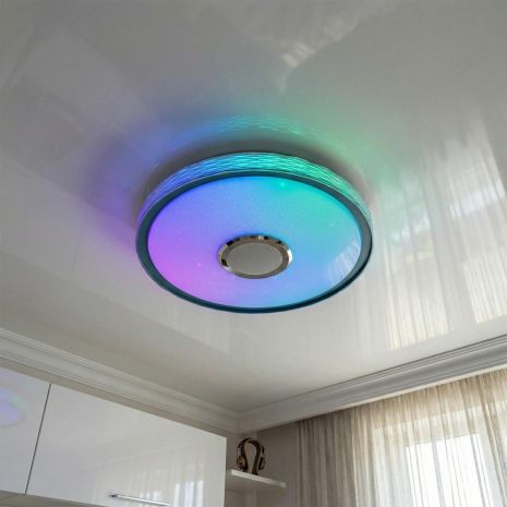 Люстра с MP3 колонкой в спальню Diasha 70W до 16 м² цвет Белый DB-8302/400RGB+MP3