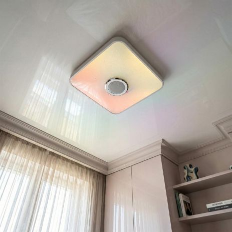 Люстра RGB со встроенным динамиком Diasha 70W до 16 м² цвет Белый DB-8501B/400x400RGB+MP3