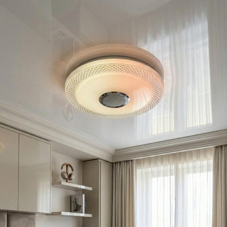 Люстра с Bluetooth колонкой и пультом Diasha 70W до 16 м² цвет Белый DB-8307/400RGB+MP3