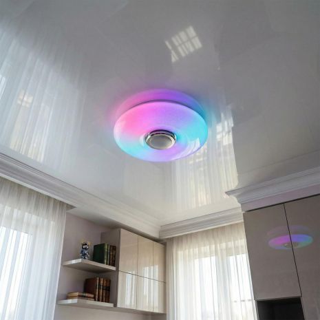 Люстра лед MP3 потолочная Diasha 70W до 16 м² цвет Белый DB-8301/400RGB+MP3+TUYA