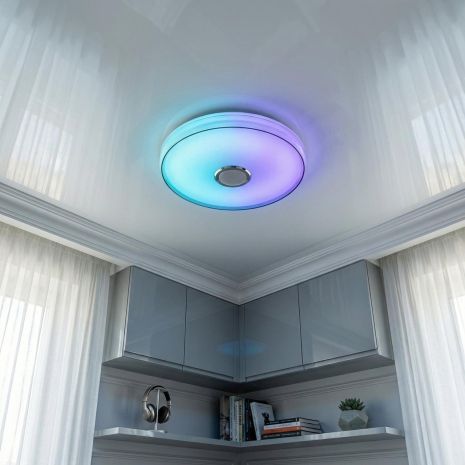 Светильник светодиодный с Bluetooth Diasha 80W до 18 м² цвет Белый DB-8305/500RGB+MP3