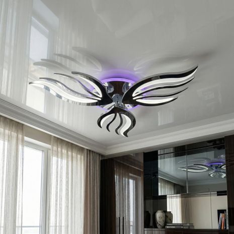 Люстра світлодіодна 3 режими Diasha 52W до 12 м² колір Хром 2527/3HR 3col dim