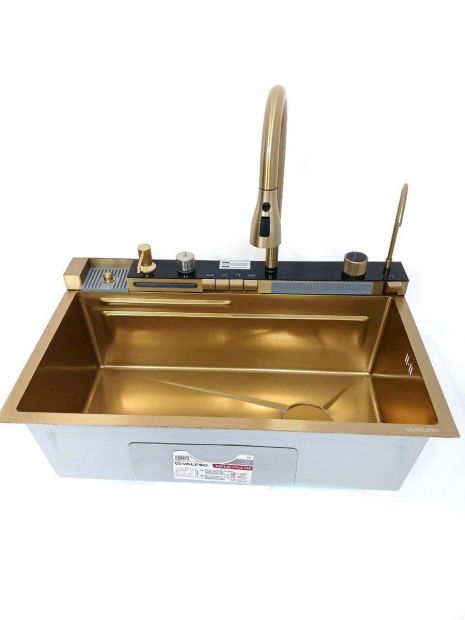 Мойка кухонная PVD Gold Valeso Handmade "Водопад" (ДЕКОР) Мойка кухонная PVD Gold Valeso Handmade "Водопад" (ДЕКОР)