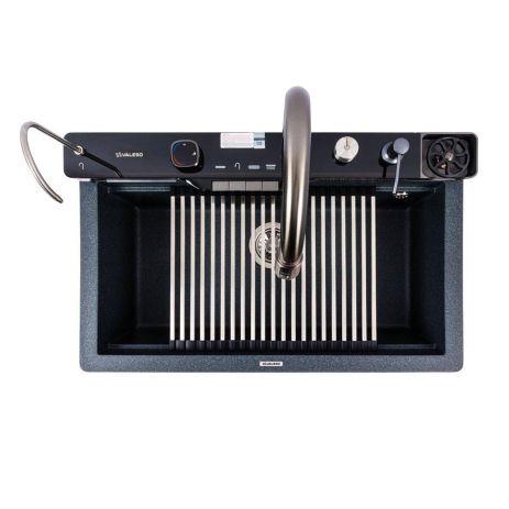 Кухонная гранитная мойка VALESO EVANORA 7546 матовый Антрацит