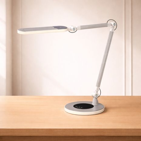 Лампа настільна світлодіодна гнучка Sirius BL-1221 срібляста