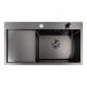 Кухонная мойка PVD черная VALESO CM 78*43 R Handmade