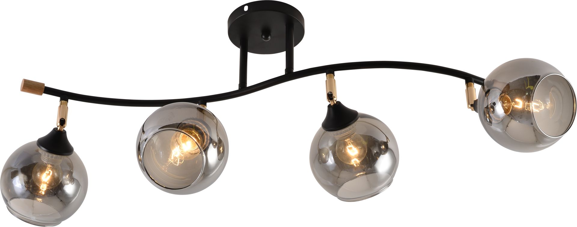 Люстра декоративна INTEREES IS XA1588B-4 BK+GOLD CHROME+WOOD Люстра декоративна INTEREES IS XA1588B-4 BK+GOLD CHROME+WOOD