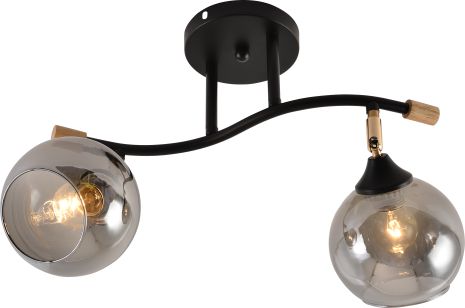 Люстра декоративна INTEREES IS XA1588B-2 BK+GOLD CHROME+WOOD