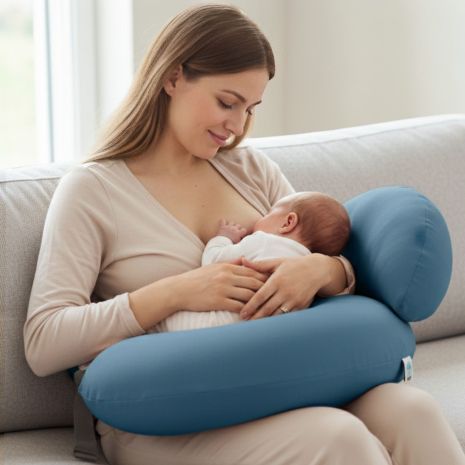 Подушка для кормления младенцев "Диванчик" 60×70×16 см антиаллергенная трикотаж мята (8-36177*001)