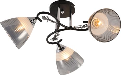 Декоративная люстра INTEREES IS XA1601B-3 BK+CR Декоративная люстра INTEREES IS XA1601B-3 BK+CR