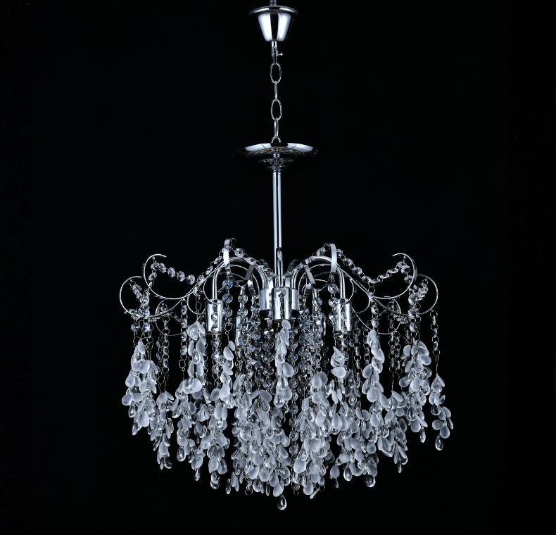 Люстра подвесная хрустальная на 5 плафонов VALESO 112-500 для гостиной и спальни Хром Люстра подвесная хрустальная на 5 плафонов VALESO 112-500 для гостиной и спальни Хром