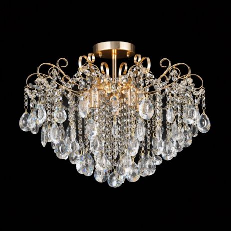 Потолочная хрустальная люстра на 5 плафонов VALESO TT1102-500 для гостиной и спальни.
