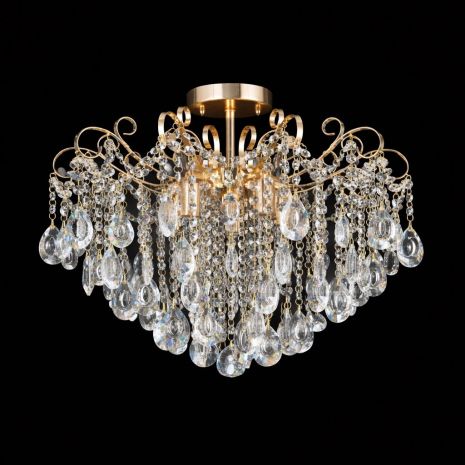 Потолочная хрустальная люстра на 6 плафонов VALESO TT1102-600 для гостиной и спальни.