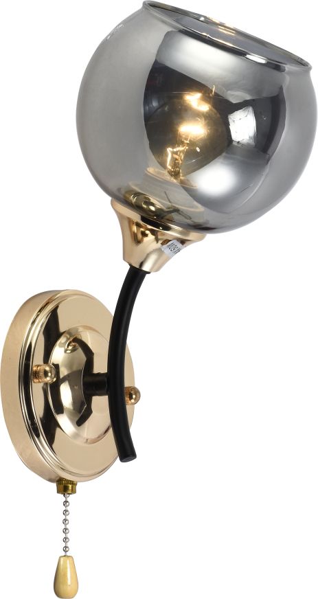 Бра настенная INTEREES IS XA1353A-1 BK+GOLD CHROME