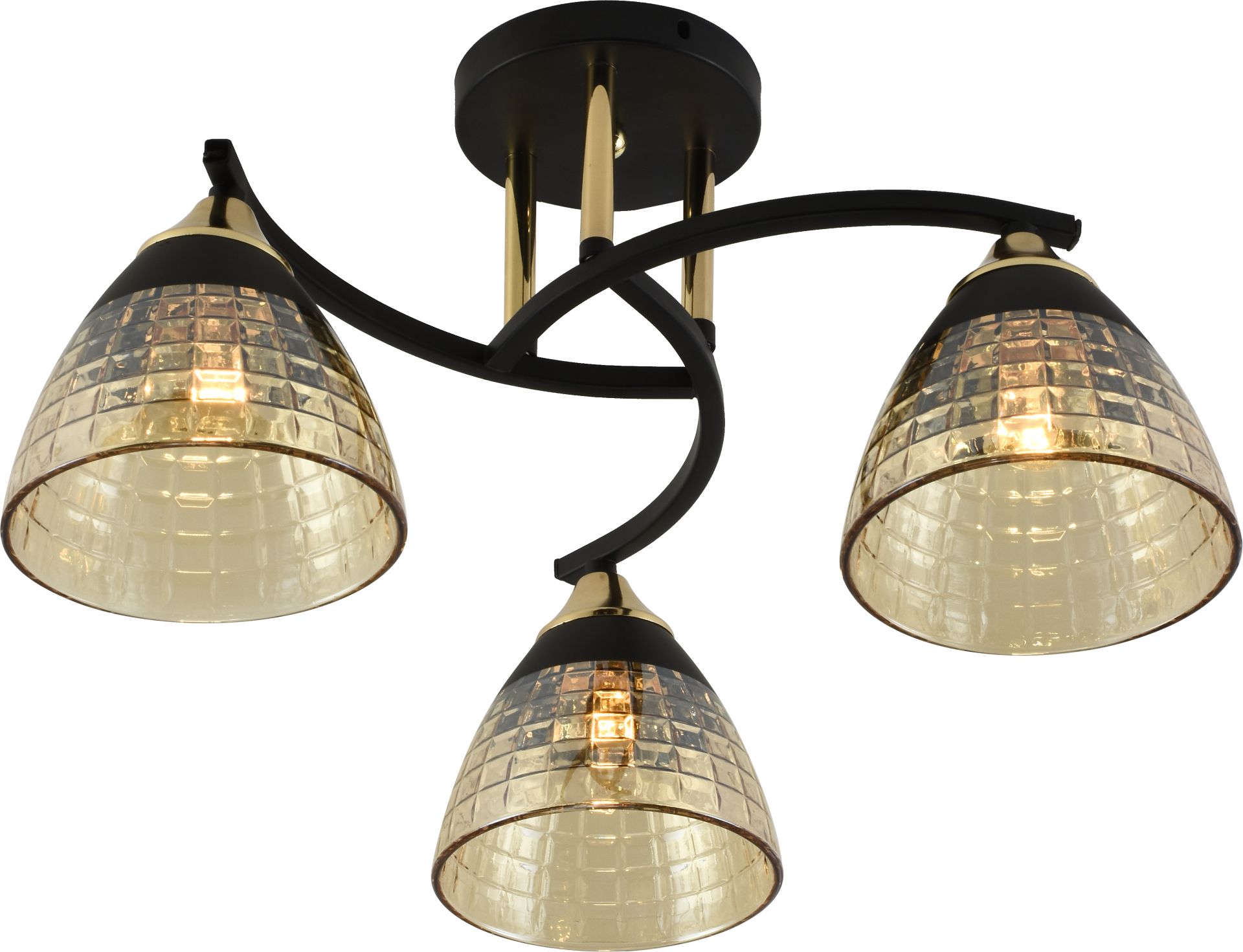 Декоративная люстра INTEREES IS XA1384B-3 BK+GOLD CHROME Декоративная люстра INTEREES IS XA1384B-3 BK+GOLD CHROME