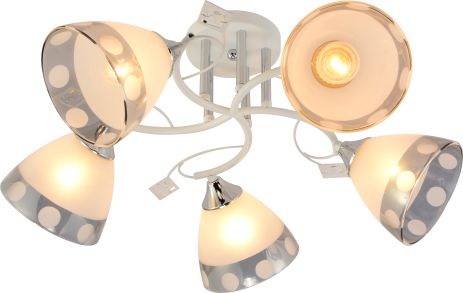 Декоративная люстра INTEREES IS XA1310B-5 WH+CR Декоративная люстра INTEREES IS XA1310B-5 WH+CR