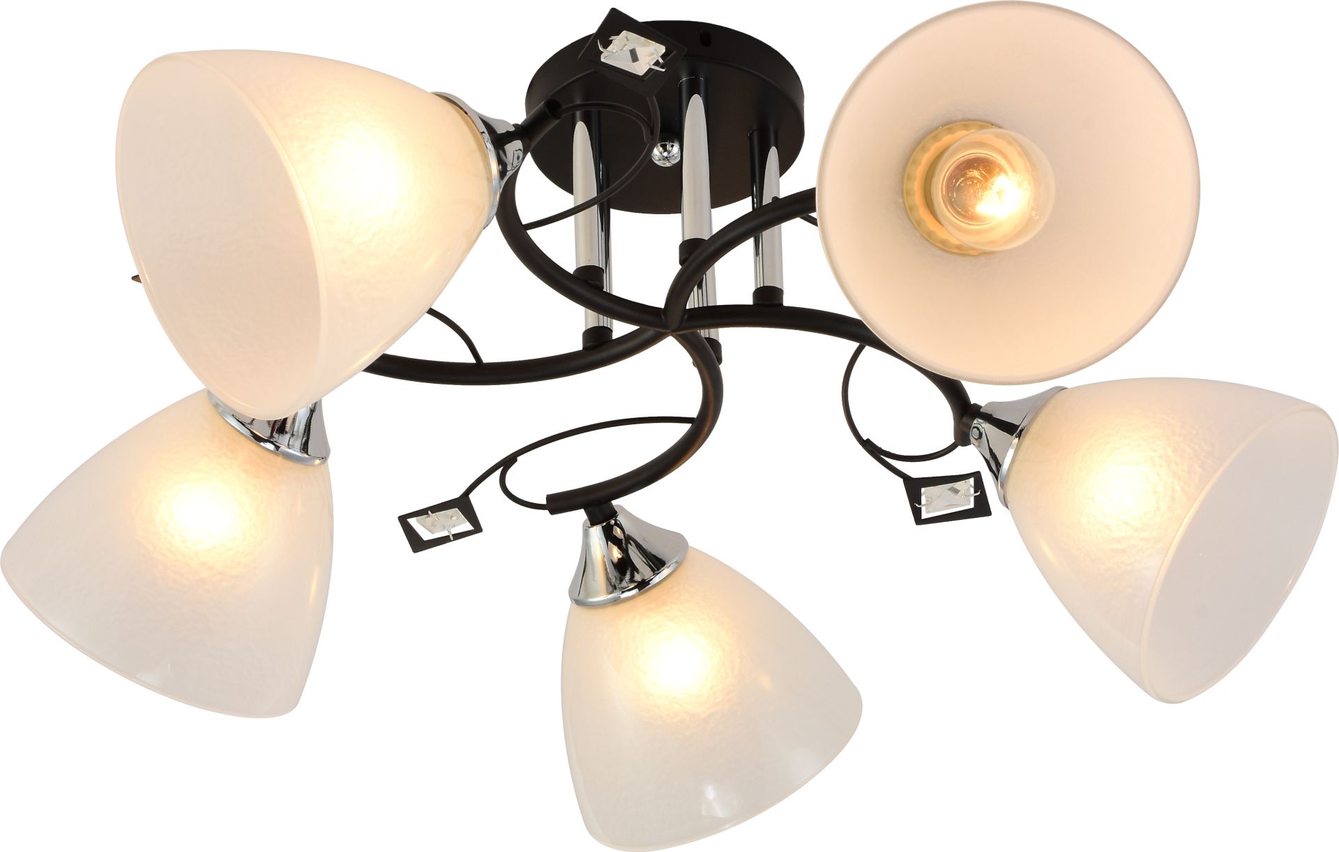 Декоративная люстра INTEREES IS XA1310-5 BK+CR Декоративная люстра INTEREES IS XA1310-5 BK+CR