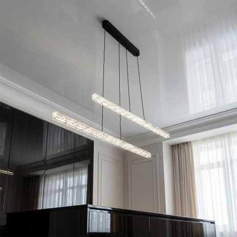 Светодиодная люстра Diasha 43W до 10 м² цвет Черный 1104/2-1000BK