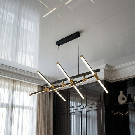 Лед люстра Diasha 78W до 18 м² цвет Черный SX8262/6BK