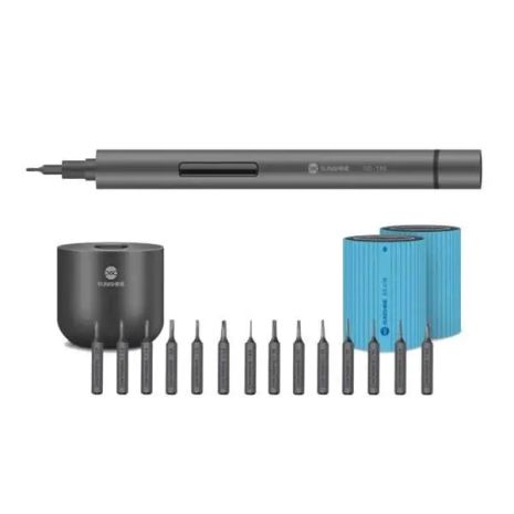 Акумуляторна викрутка SUNSHINE SD-18E / прецизійна / підсвічування / набір біт 14 шт. / iPhone 17