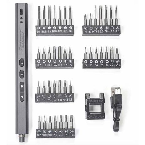 Акумуляторна викрутка TELIJIA TE-1803 / 44 В 1 / для точних робіт / підсвічування / 320 мАг / Type-C