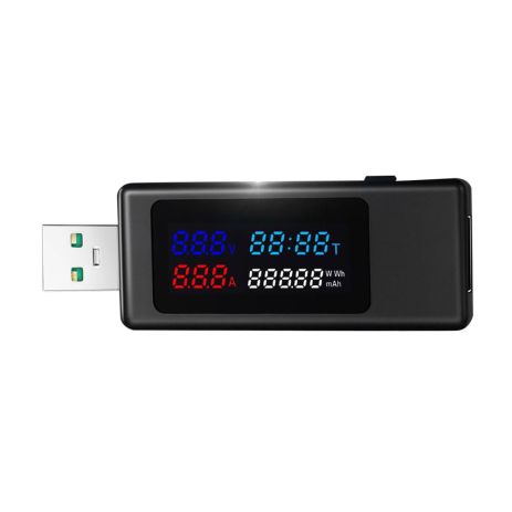 USB тестер тока напряжения емкости KEWEISI KWS-V30 QC3.0 / 4-30V / 195W / 6.5A Black