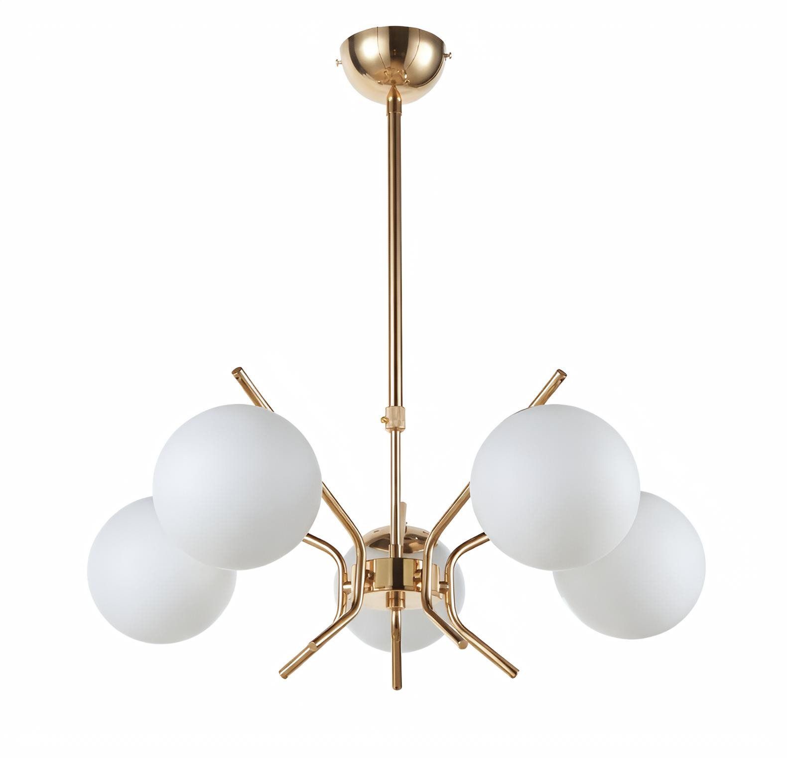 Люстра потолочная на 5 плафонов VALESO 515-5 для гостиной и спальни металлическая золото Люстра потолочная на 5 плафонов VALESO 515-5 для гостиной и спальни металлическая золото