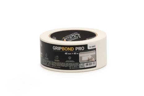 Малярська стрічка універсальна GripBond Pro 48мм×40м біла MASTERTOOL 79-9885