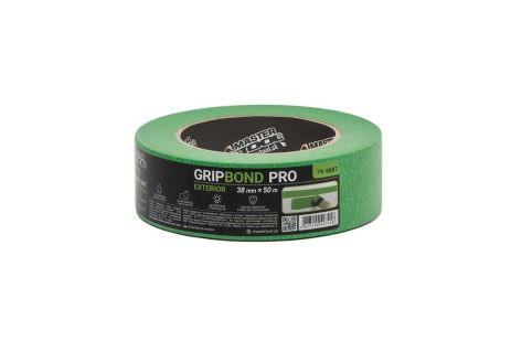 Зеленая малярная лента для грубых работ GripBond Pro Exterior 38 мм×50 м