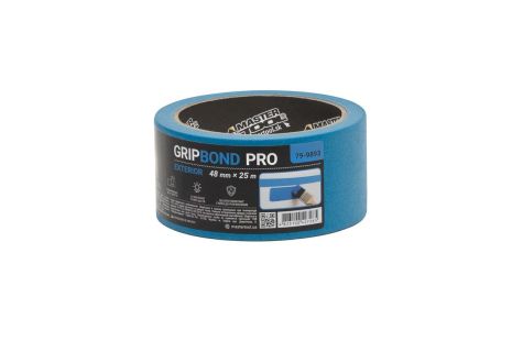 Малярська стрічка для фасадних робіт GripBond Pro Exterior 48 мм 25 м синя MASTERTOOL 79-9893