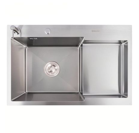 Кухонная мойка Valeso Handmade CM 78×50C L (нержавейка) с углублённой полкой