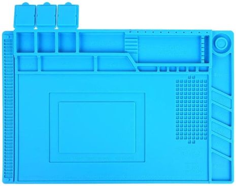 Антистатический термостойкий коврик Kaisi S-160 для ремонта техники / пайки 300x450 мм Blue