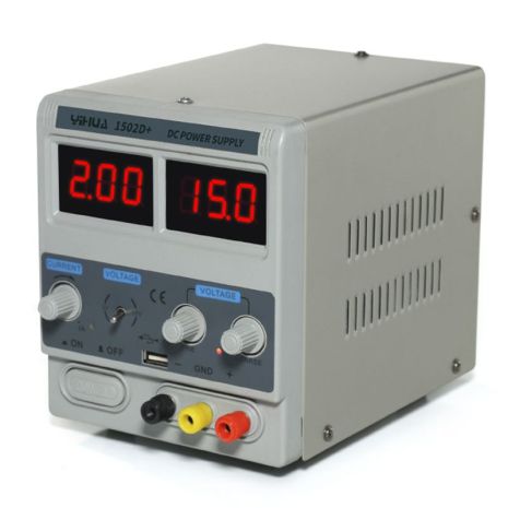 Блок питания YIHUA 1502D+ / трансформаторный / 15V / 2A / + USB