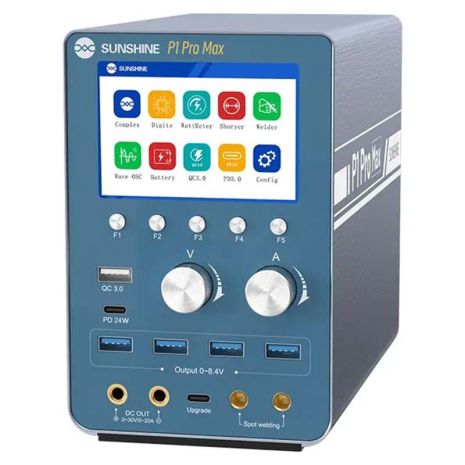 Блок живлення Sunshine P1 Pro Max інтелектуальний, точкове зварювання АКБ, моніторинг, QC3.0, 30В, 20А