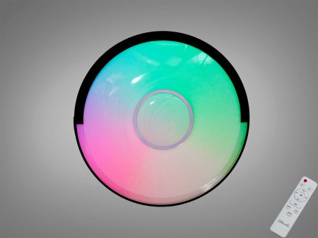 Светильник в гостиную с RGB подсветкой Diasha 80W до 18 м² цвет Белый+Черный DB-8313/500RGB