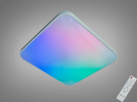 Люстра в гостиную с подсветкой RGB Diasha 80W до 18 м² цвет Белый DB-8501B/500x500RGB