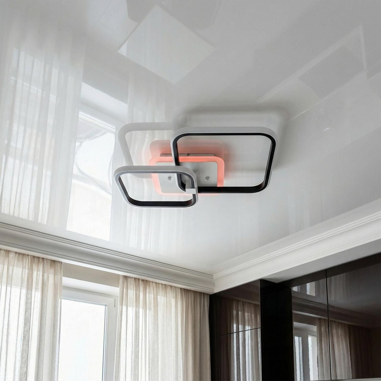 Люстра 3 режима с пультом Diasha 48W до 10 м² цвет Черный 2525/2BK 3col dim Люстра 3 режима с пультом Diasha 48W до 10 м² цвет Черный 2525/2BK 3col dim