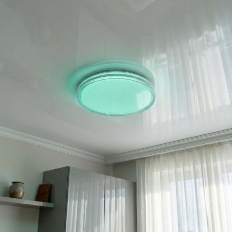 Лед люстра с разноцветной подсветкой Diasha 70W до 16 м² цвет Белый DB-8306/400RGB