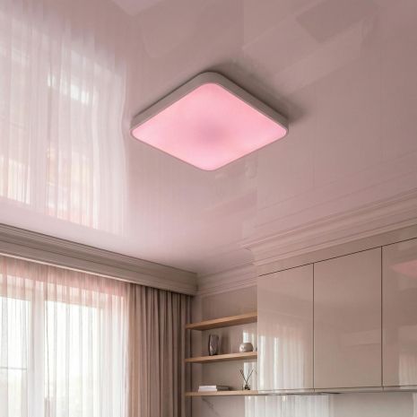 Лед люстра с пультом RGB Diasha 70W до 16 м² цвет Белый DB-8501B/400x400RGB