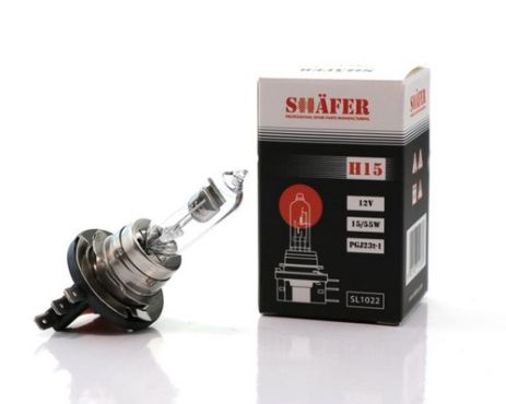 Лампа галогенова H15 12V15/55W (картонна упаковка 1шт), SHAFER (SL1022)
