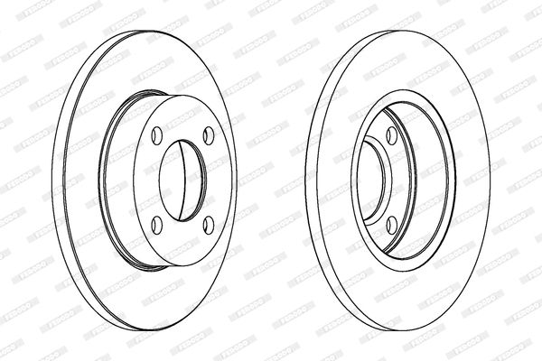 Диск гальмівний AUDI 100, AUDI 80, AUDI 90, FERODO (DDF048) Диск гальмівний AUDI 100, AUDI 80, AUDI 90, FERODO (DDF048)
