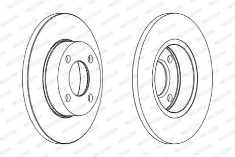 Диск тормозной AUDI 100, AUDI 80, AUDI 90, FERODO (DDF048)