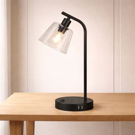 Настольная лампа для декора VALESO LT91089E BK черная