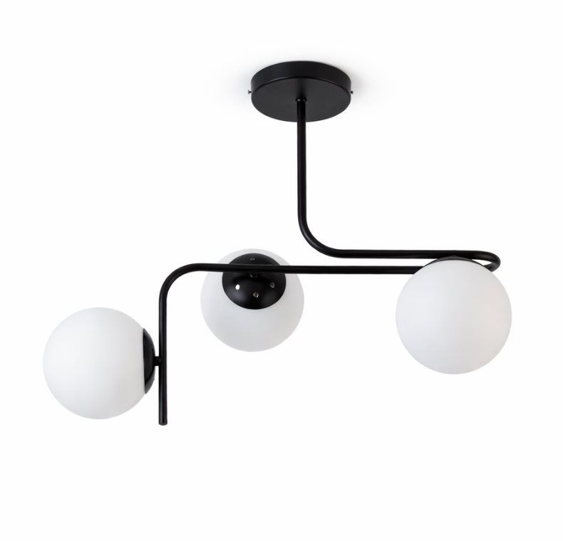 Люстра потолочная на 3 плафона VALESO 5177-3 для гостиной и спальни Черный Люстра потолочная на 3 плафона VALESO 5177-3 для гостиной и спальни Черный