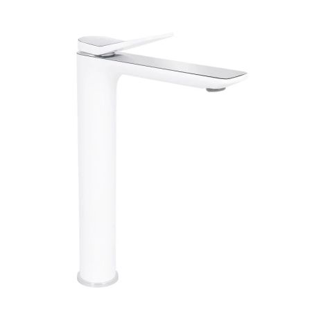 Высокий смеситель для раковины Qtap Presto QTPRE269CRW45577 Chrome/White