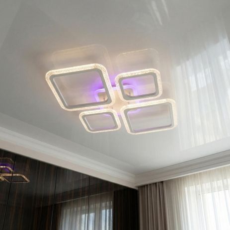 Люстра в дитячу з регулюванням яскравості Diasha 67W до 16 м² колір Білий A8170/2+2WH 3col dim