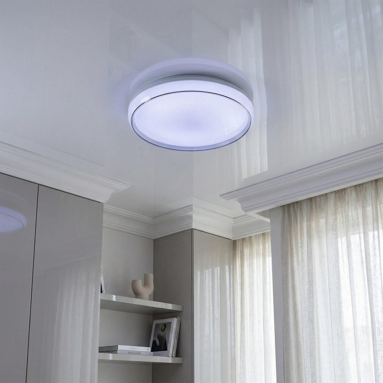 Потолочная смарт люстра с пультом Diasha 70W до 16 м² цвет Белый DB-8305/400RGB Потолочная смарт люстра с пультом Diasha 70W до 16 м² цвет Белый DB-8305/400RGB