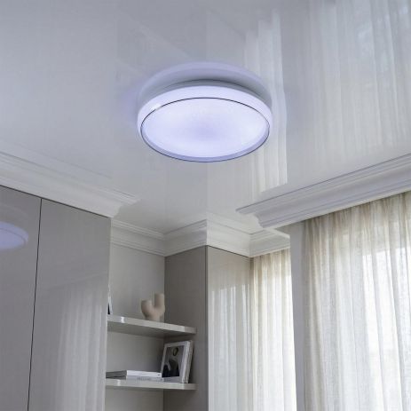 Потолочная смарт люстра с пультом Diasha 70W до 16 м² цвет Белый DB-8305/400RGB